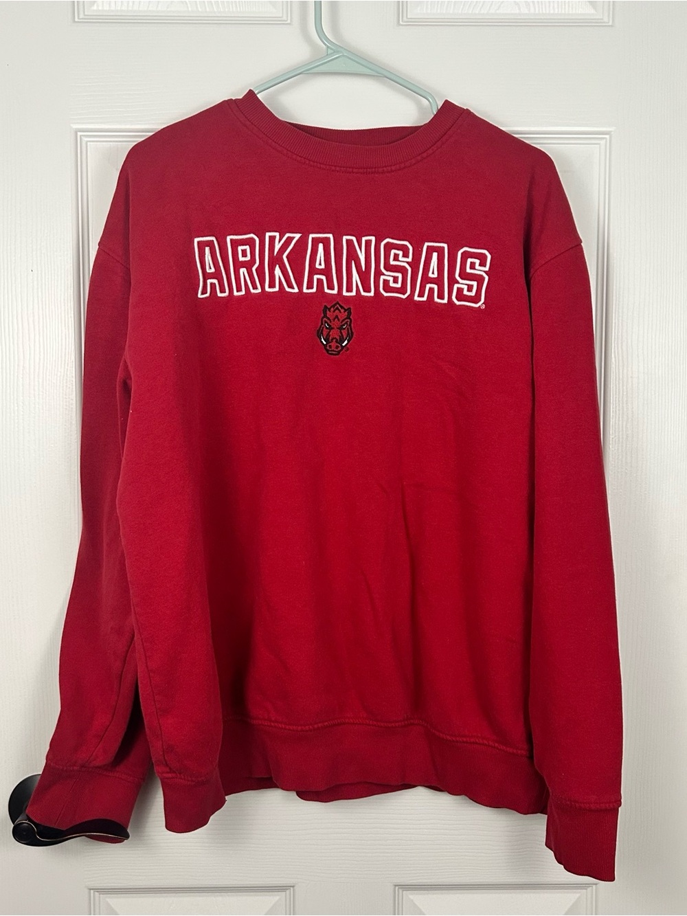 Arkansas Embroidered Champion Pullover Sweatshirt Mens Unisex Large